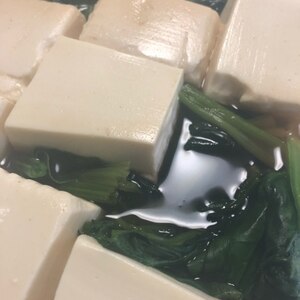 豆腐とほうれん草の出汁煮【70kcal脂3.4g】